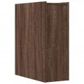 Armoire de salle de bain étroite avec roulettes chêne marron