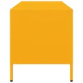 Meuble TV jaune moutarde 101,5x39x43,5 cm acier laminé à froid