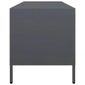 Meuble TV anthracite 135x39x43,5 cm acier laminé à froid
