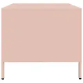 Table basse rose 68,5x50x43,5 cm acier laminé à froid