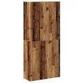 Armoire à chaussures vieux bois 80x35,5x180cm bois d'ingénierie