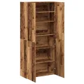 Armoire à chaussures vieux bois 80x35,5x180cm bois d'ingénierie