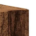 Armoire à chaussures vieux bois 80x35,5x180cm bois d'ingénierie