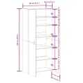 Armoire à chaussures vieux bois 80x35,5x180cm bois d'ingénierie