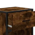 Tables de chevet 2 pcs chêne fumé 40x31x50 cm bois ingénierie