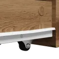 Armoire de salle de bain étroite avec roulettes chêne artisanal