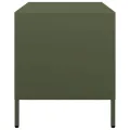 Meuble TV vert olive 68x39x43,5 cm acier laminé à froid