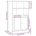 Buffet haut vieux bois 60x35,5x103,5 cm bois d'ingénierie