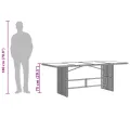 Table de jardin avec dessus en verre marron résine tressée