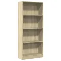 Bibliothèque chêne sonoma 60x24x143 cm bois d'ingénierie