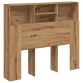 Armoire de tête de lit chêne artisanal 120x19x103,5 cm