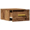 Table de chevet murale vieux bois 35x35x20 cm