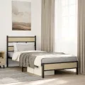 Cadre de lit sans matelas chêne sonoma 90x200 cm