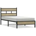 Cadre de lit sans matelas chêne sonoma 90x200 cm