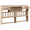 Tête de lit avec rangement 180 cm bois massif de pin