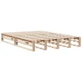 Lit bibliothèque sans matelas 140x200 cm bois massif de pin