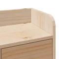 Lit bibliothèque sans matelas 140x200 cm bois massif de pin