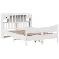 Cadre de lit sans matelas blanc 160x200 cm bois de pin massif
