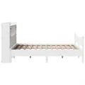 Cadre de lit sans matelas blanc 160x200 cm bois de pin massif