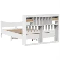 Cadre de lit sans matelas blanc 160x200 cm bois de pin massif