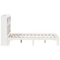Lit bibliothèque sans matelas blanc 160x200 cm bois pin massif