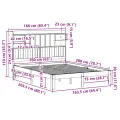 Lit bibliothèque sans matelas blanc 160x200 cm bois pin massif