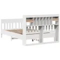 Cadre de lit sans matelas blanc 140x200 cm bois de pin massif