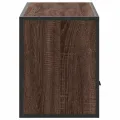 Meuble TV chêne marron 100x31x39,5cm bois d'ingénierie et métal