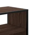 Meuble TV chêne marron 100x31x39,5cm bois d'ingénierie et métal