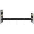 Cadre de lit en métal sans matelas chêne sonoma 150x200 cm