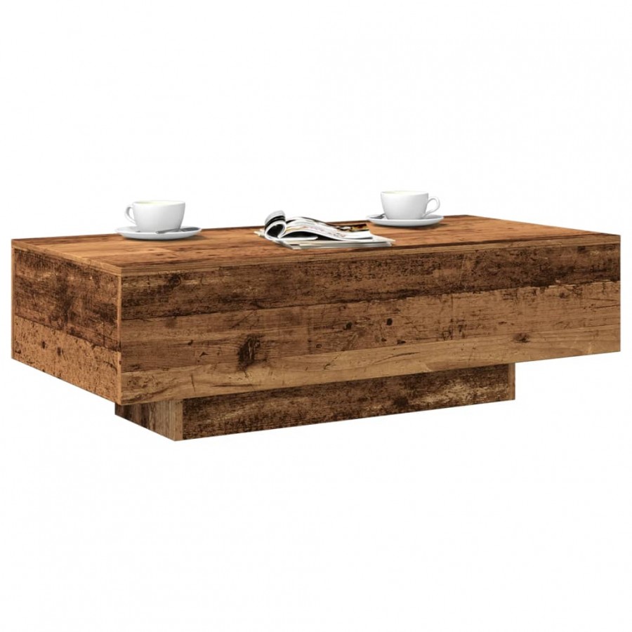 Table basse vieux bois 100x49,5x31 cm bois d'ingénierie