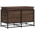 Boîte de rangement avec couvercle chêne marron bois ingénierie