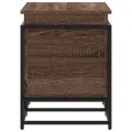 Boîte de rangement avec couvercle chêne marron bois ingénierie