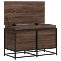Boîte de rangement avec couvercle chêne marron bois ingénierie