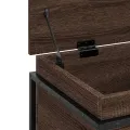 Boîte de rangement avec couvercle chêne marron bois ingénierie