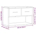 Meuble TV sonoma gris 60x31x39,5 cm bois d'ingénierie et métal