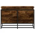 Boîte de rangement avec couvercle chêne fumé bois d'ingénierie