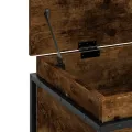 Boîte de rangement avec couvercle chêne fumé bois d'ingénierie