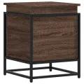Boîte de rangement avec couvercle chêne marron bois ingénierie