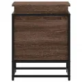 Boîte de rangement avec couvercle chêne marron bois ingénierie