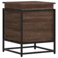 Boîte de rangement avec couvercle chêne marron bois ingénierie