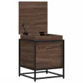 Boîte de rangement avec couvercle chêne marron bois ingénierie