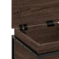 Boîte de rangement avec couvercle chêne marron bois ingénierie
