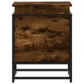 Boîte de rangement avec couvercle chêne fumé bois d'ingénierie