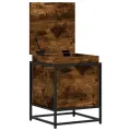 Boîte de rangement avec couvercle chêne fumé bois d'ingénierie