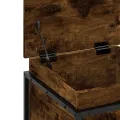 Boîte de rangement avec couvercle chêne fumé bois d'ingénierie