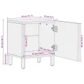 Tables de chevet 2 pcs noir 40x33x46 cm bois de manguier solide