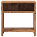 Table de chevet vieux bois 40x30x40 cm bois d'ingénierie