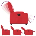 Fauteuil inclinable électrique rouge similicuir