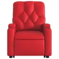 Fauteuil inclinable électrique rouge similicuir